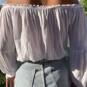 White Off-the-Shoulder top!